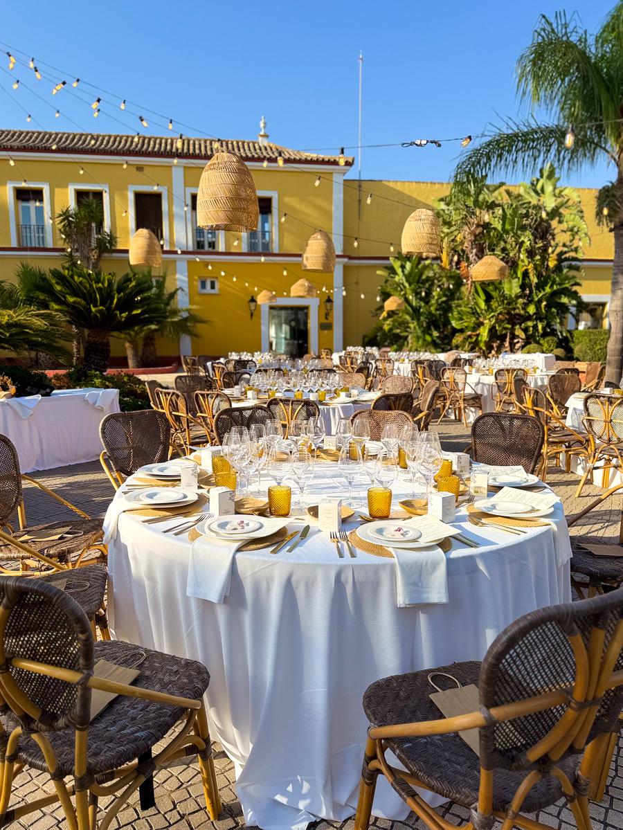Boda Espartel mesas — fotografía de eventos Sevilla