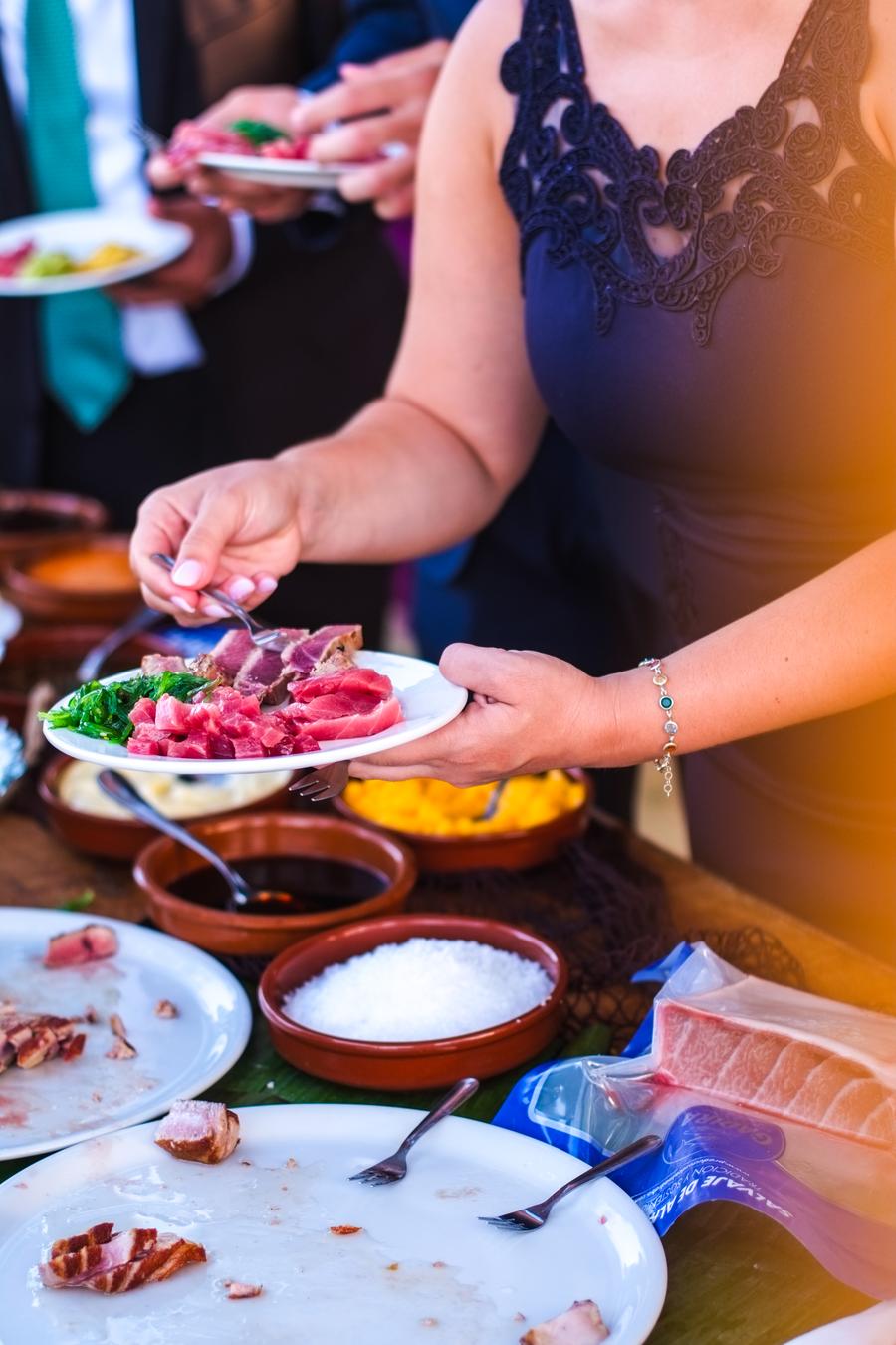 Boda canapés tartares — fotografía de eventos Sevilla